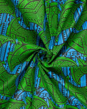 Polynesian fabric ITOITO Green - Tissushop